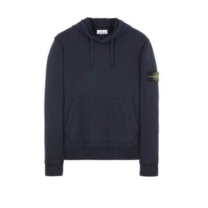 Stone Island Navy Hoodie with Logo Patch